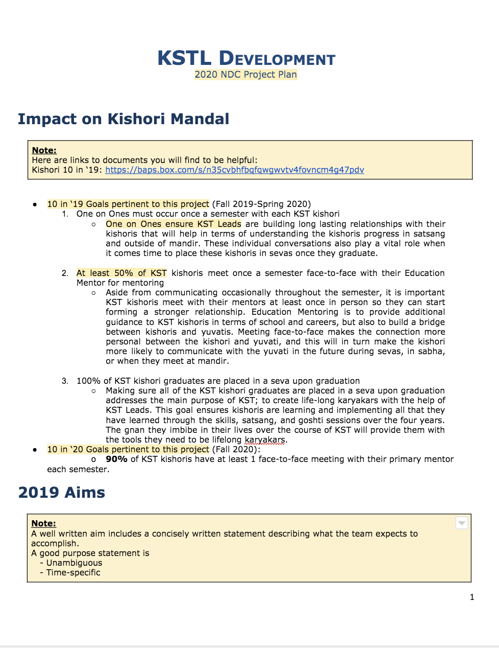 project plan